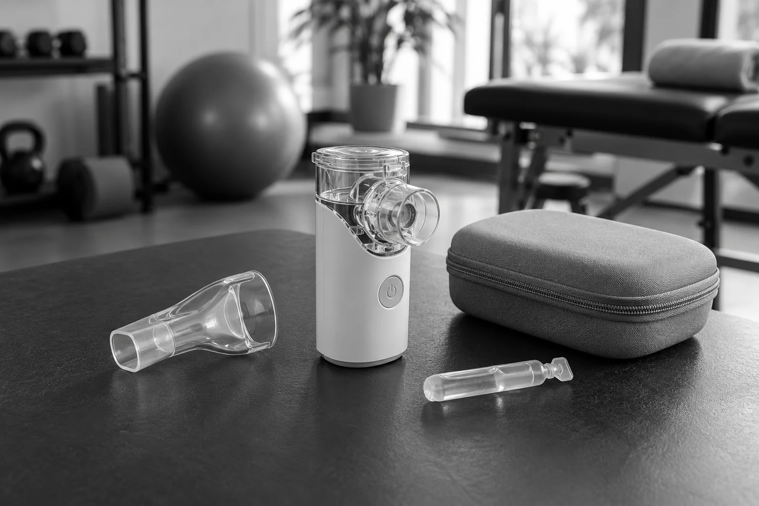 Pocket nebuliser and compatible inhalation supplies